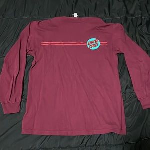 Santa Cruz Burgundy Long Sleeve T-shirt